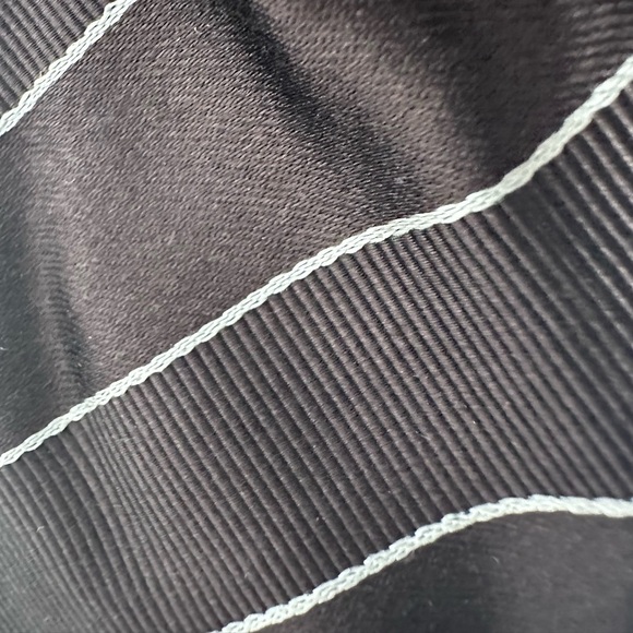 Villa Ponti Designer 100% Seta Silk Brown/White Striped Tie Made in Italy - Picture 3 of 9
